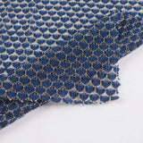 Jacquard Polyester Metallic Knit Fabric, 150 gsm, 161 cm — Navy — photo 2