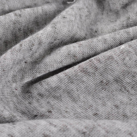 Heather Grey Marl Jersey Knit, Poly-Linen, 110 gsm