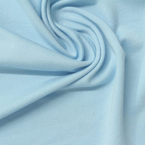 Brushed Polyester Stretch Milk Silk Knit Fabric, 190 gsm, 160 cm — Blue