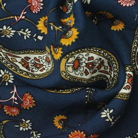 Cream Bold-Paisley Woven, Viscose