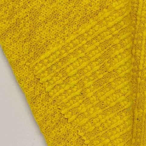 Cotton Polyester Stretch Piqué Knit Fabric, 360 gsm, 130 cm — Yellow