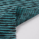 Black Vertical-Stripe Chunky Knit, Polyester — photo 2