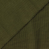 Cotton Modal Stretch Rib Knit Fabric, 188 gsm, 142 cm — Green — photo 2