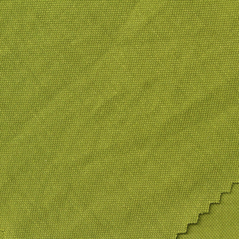 Striped Viscose Nylon Piqué Knit Fabric, 190 gsm, 165 cm — Green