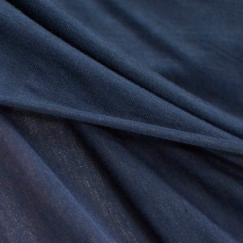 Viscose Stretch Jersey Knit Fabric, 165 gsm, 163 cm — Navy