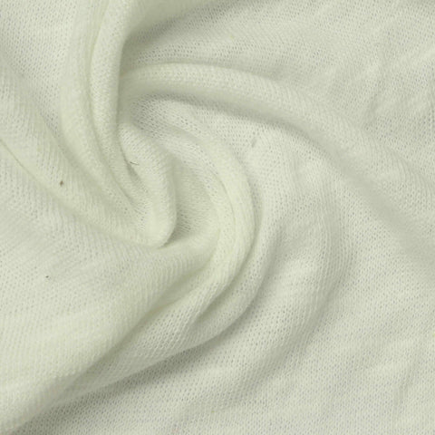 Slub Cotton Polyester Jersey Knit Fabric, 220 gsm, 150 cm — Beige