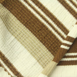 Brown Horizontal-Stripe Crepe, Cotton-Poly — photo 2