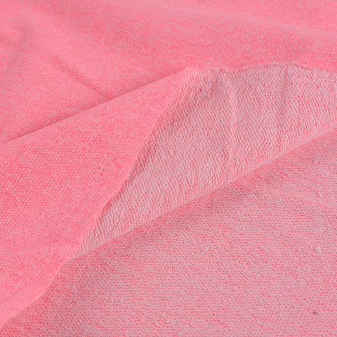 Pink Marl French Terry, Cotton-Poly, 210 gsm