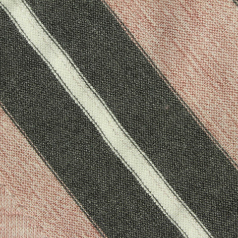 Marled Pink Horizontal-Stripe Jersey Knit, Poly-Cotton