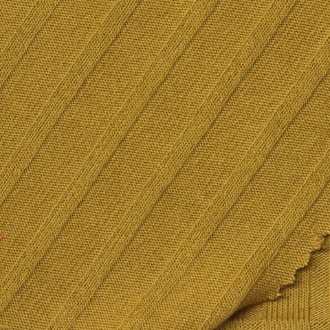 Polyester Viscose Stretch Rib Knit Fabric, 280 gsm — Khaki