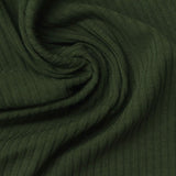 Cotton Polyester Stretch Rib Knit Fabric, 187 gsm, 165 cm — Green — photo 2