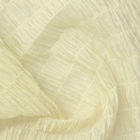 Striped Acetate Nylon Crepe Fabric, 91 gsm, 140 cm — Beige