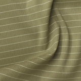 White Horizontal-Stripe Crepe, Nylon-Spandex — photo 2