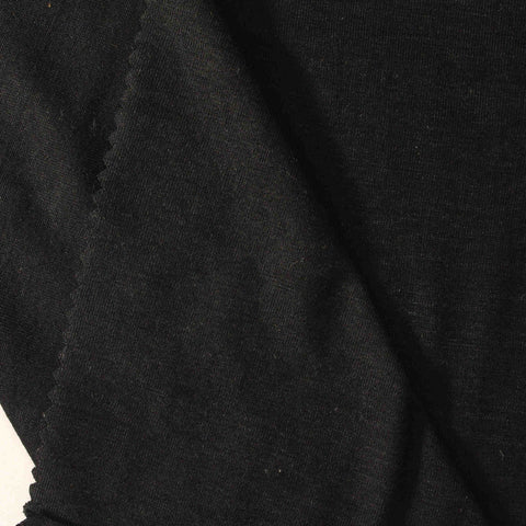 Viscose Stretch Jersey Knit Fabric, 170 gsm, 160 cm — Black, ref EF-212279