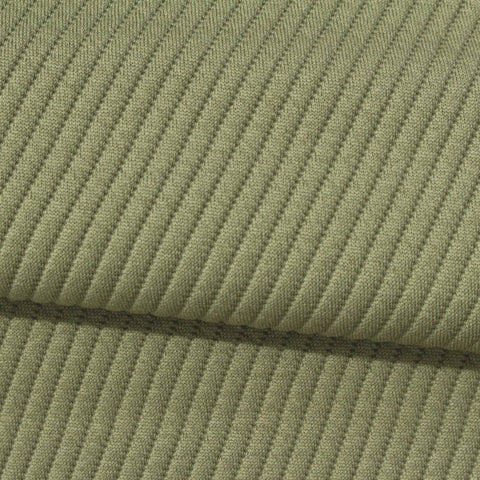 Jacquard Polyester Stretch Knit Fabric, 320 gsm — Green
