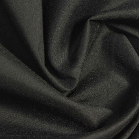 Cotton Nylon Stretch Poplin Fabric, 99 gsm, 146 cm — Black