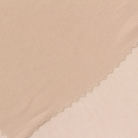 100% Polyester Rib Knit Fabric, 90 gsm, 150 cm — Beige