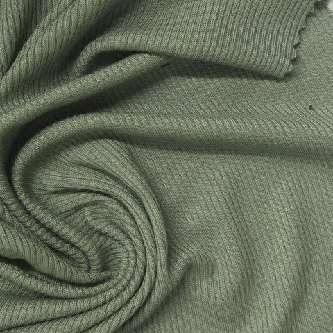 Sage Rib Knit, Viscose