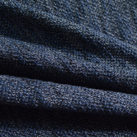 Navy Marl French Terry, Cotton-Poly, 280 gsm
