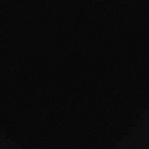 Brushed Polyester Stretch Piqué Knit Fabric, 220 gsm — Black, ref EF-232406