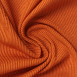 Viscose Stretch Rib Knit Fabric, 360 gsm, 135 cm — Orange — photo 2