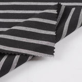 Black Horizontal-Stripe Ponte Knit, Poly-Viscose — photo 2