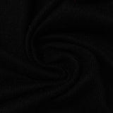 Polyester Stretch Milk Silk Knit Fabric, 280 gsm, 161 cm — Black — photo 2