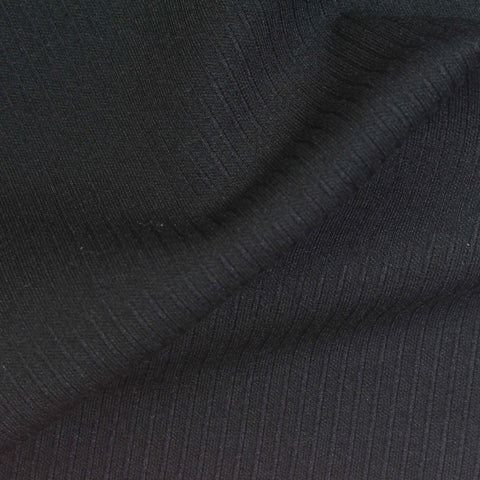 Black Ribbed Scuba Knit, Polyester