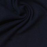 Viscose Stretch Rib Knit Fabric, 430 gsm, 135 cm — Navy — photo 2