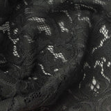 Black Openwork Lace, Nylon-Cotton — photo 2
