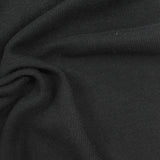 Polyester Cotton Stretch Knit Fabric, 258 gsm — Black — photo 2