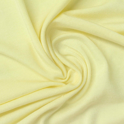 Acrylic Viscose Stretch Jersey Knit Fabric, 180 gsm, 170 cm — Yellow