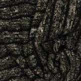 Black Marled-Stripe Rib Knit, Poly-Viscose — photo 2