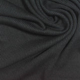 Viscose Stretch Rib Knit Fabric, 265 gsm, 130 cm — Black — photo 2