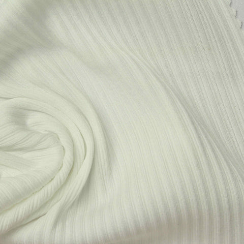 Polyester Stretch Rib Knit Fabric, 225 gsm, 150 cm — Grey