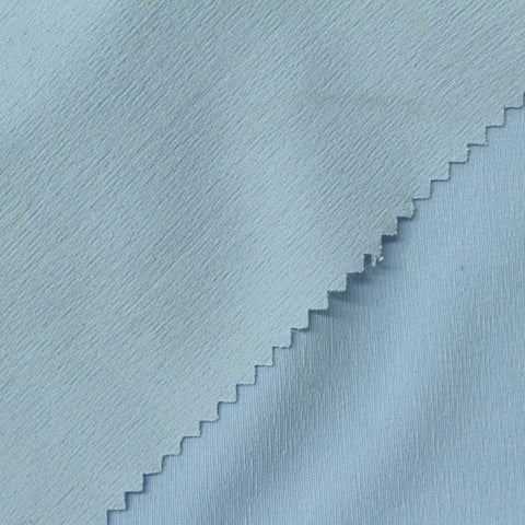 Polyester Stretch Crepe Fabric, 235 gsm, 155 cm — Blue
