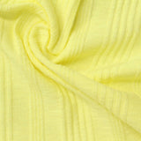 Slub Cotton Viscose Stretch Rib Knit Fabric, 200 gsm, 150 cm — Yellow — photo 2