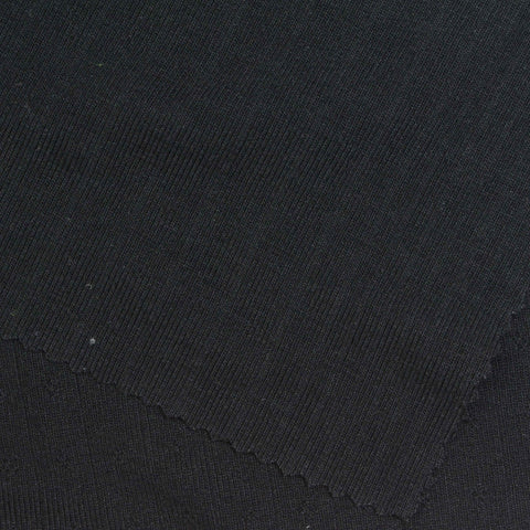 Black Tone-on-Tone Pointelle Knit, Poly-Viscose