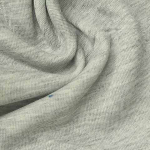 Light Grey Marl Jersey Knit, Polyester, 225 gsm
