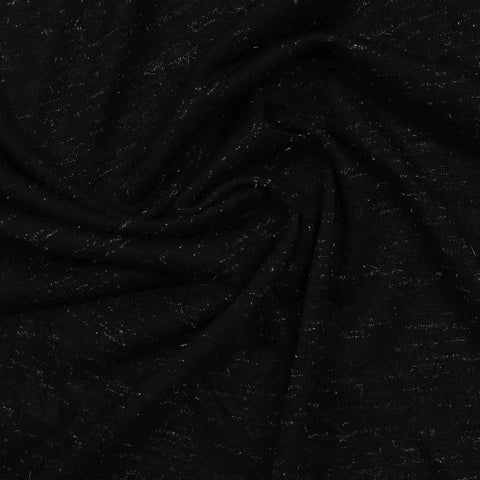 Black Marl Knit, Viscose, 130 gsm, 185 cm