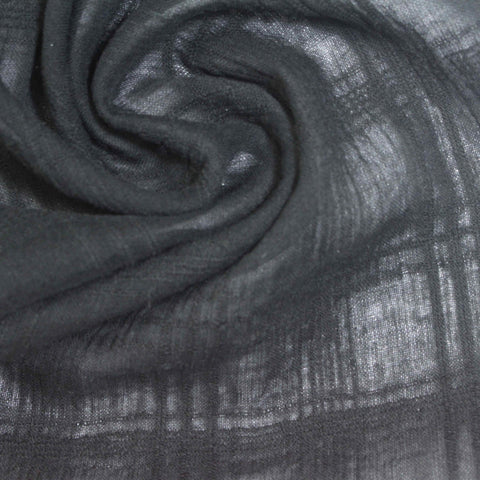 Dark Grey Plaid Jacquard, Cotton