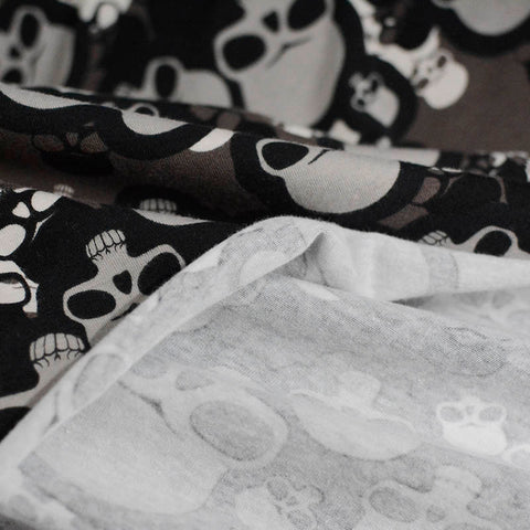 Black Skull Knit, Cotton