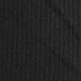 Brushed Polyester Stretch Rib Knit Fabric, 254 gsm, 157 cm — Black — photo 2
