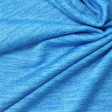 Blue Heathered-Marl Jersey Knit, Polyester — photo 2