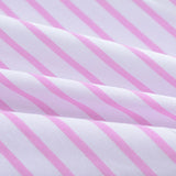 Pink Vertical-Stripe Woven, Poly-Cotton — photo 2