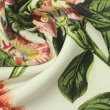 Pink Floral Scuba Knit, Polyester — photo 2