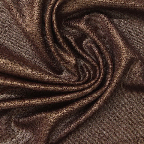 Brown Marl Rib Knit, Polyester, 220 gsm, 150 cm