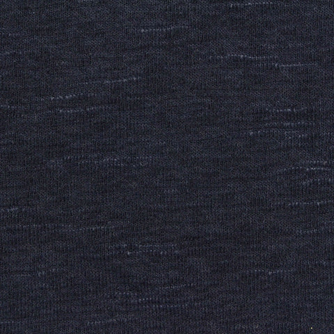 Dark Blue Marl Interlock Knit, Polyester, 240 gsm
