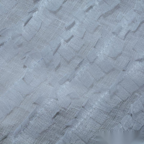 White Vertical-Stripe Knit, Polyester, 150 gsm