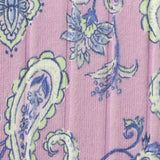 Light Blue Floral Rib Knit, Polyester — photo 2